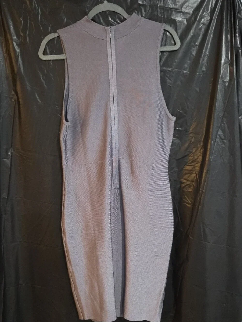 VENUS Gray Sleeveless Midi Sheath Dress with Ladder Back - Picture 2 of 2